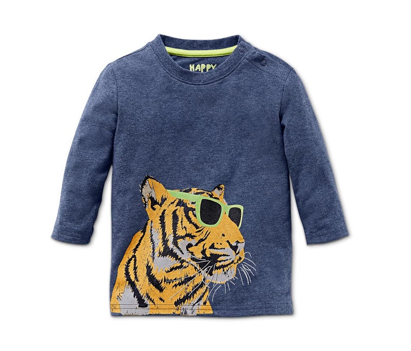 Tchibo Toddlers Boy Set of 2 Shirts, Grey/Blue - Image 5